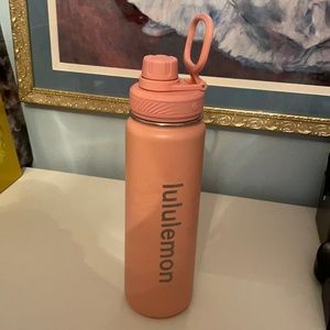 Lulu lemon water bottle pink stainless steel